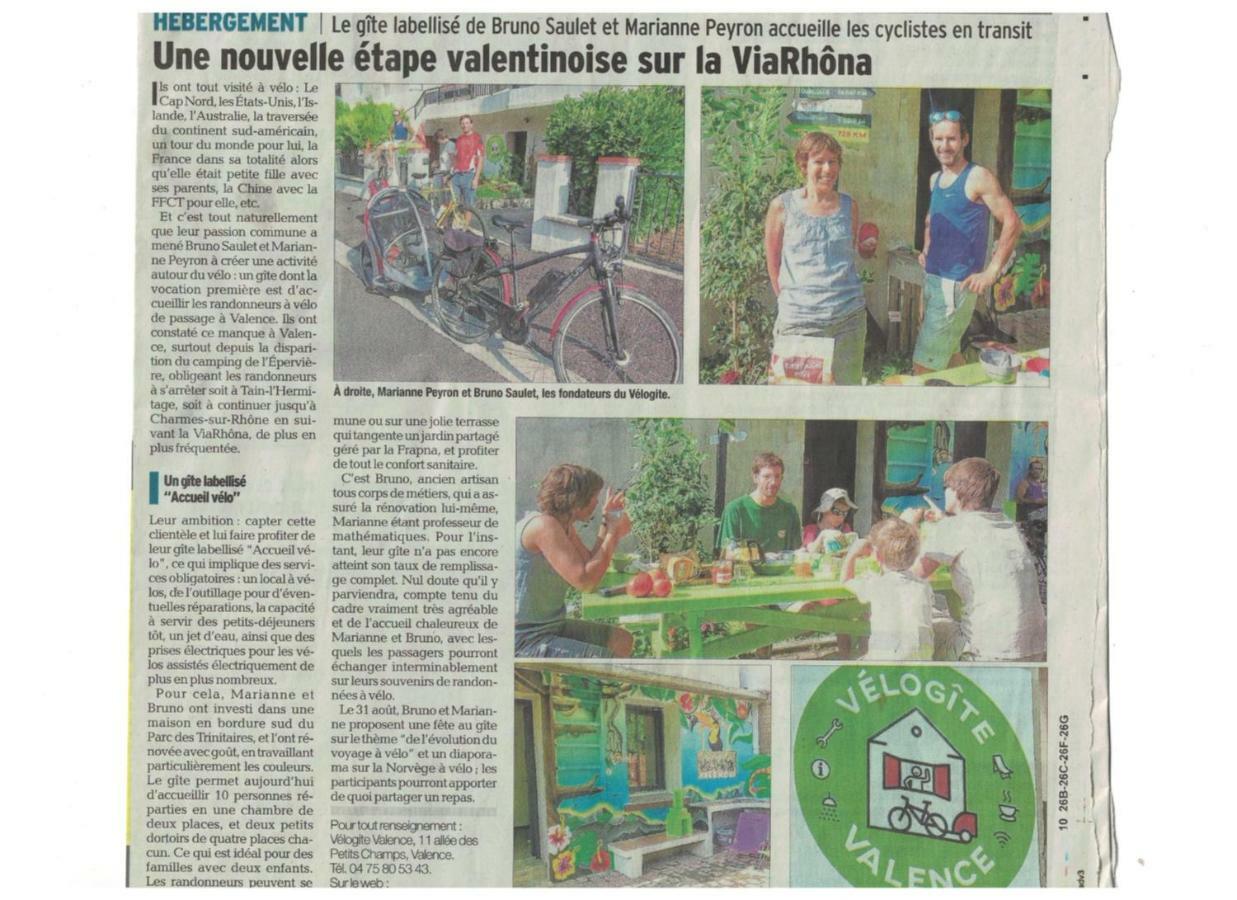 Velo Gite Valence Валанс Екстер'єр фото